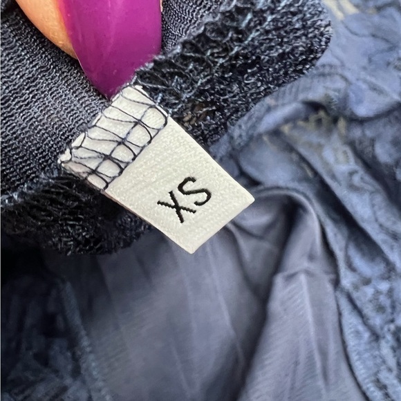 NWT We are HAH Mama C Dress Night Navy Lace Sheer Panel Maxi Dress - Picture 10 of 14